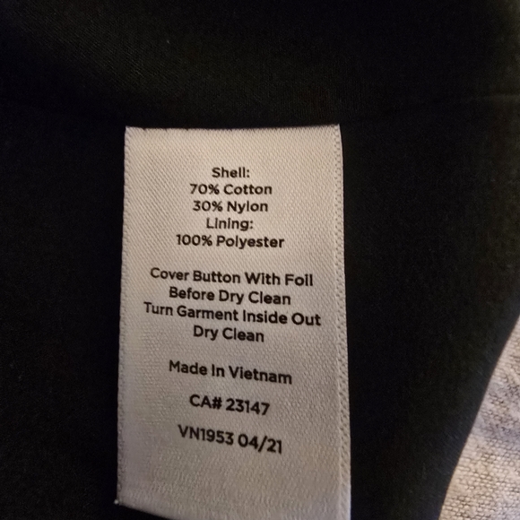 Talbots Petite Black Women's Military Style Jacket with Gold Buttons - Picture 4 of 6